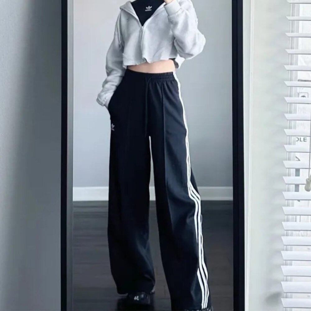 ADIDAS ORIGINALS ADICOLOR SATIN WIDE LEG TRACK PANTS (IU2520)
